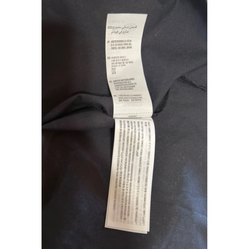 Abercrombie & Fitch NWT Black Babydoll Blouse Puff Sleeve Button Front Top Small